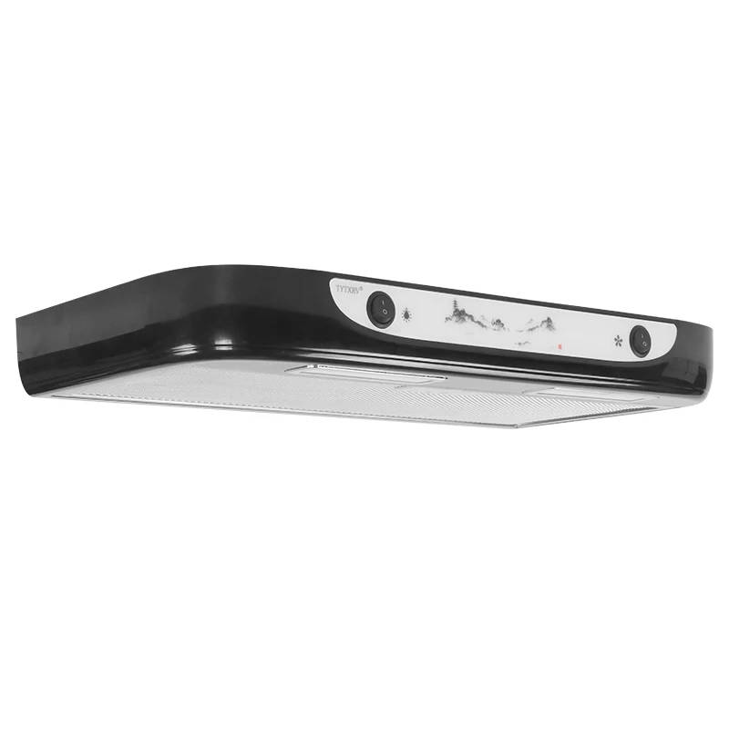 TYTXRV 12V 차량용 RV 주방 레인지 후드 (터치 스위치 및 LED 조명 포함, 탈부착 가능 세척 캠핑카 레인지 후드)