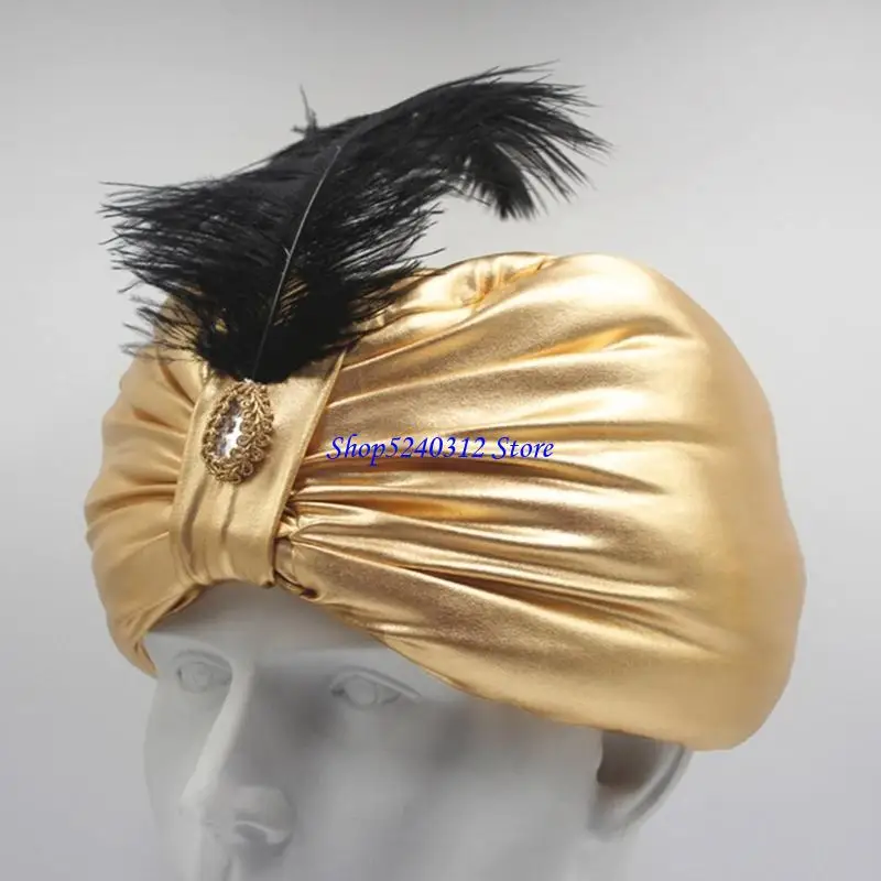 634C مضحك تأثيري للأمير القبعات النمط العربي أداة التقاط الصور الجدة أغطية الرأس النساء الرجال حفلة هدية عيد ميلاد الهالوين قبعة #2