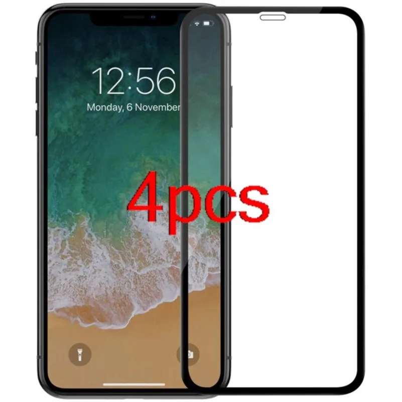 

4 шт., защитная пленка из закаленного стекла с полным покрытием для iphone 11 12 13 pro max, защитная пленка для экрана для iphone xs xr 13mini 6 7 8plus