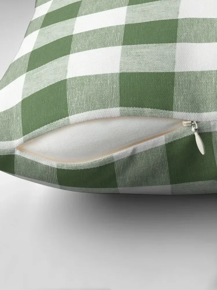 Treetop green gingham fabric pattern Throw Pillow Decorative pillowcase Cushion Cover Set pillow