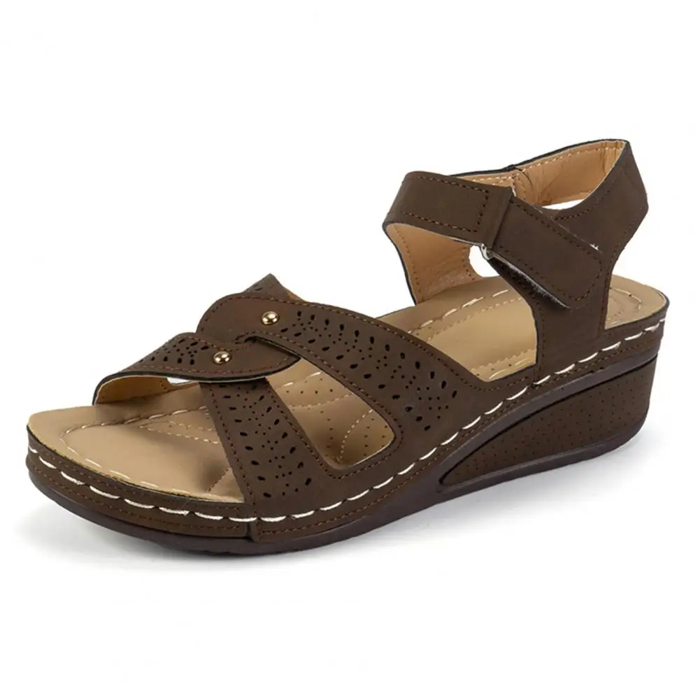 Plantar Fasciitis Relief Sandals Women’s Wedge Sandals with Arch Support Non-slip Beach Sandals for Plantar Fasciitis Relief