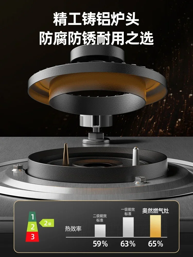 new Gas stove heat-resistant household liquefied gas stove desktop embedded flameout protection energy-saving fierce stove