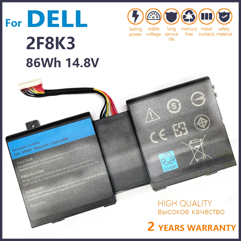 Genuine New 2F8K3 Battery For Dell 17 17X 18 18X M18X M17X ALW18D-1788 0KJ2PX 14.8V 86WH