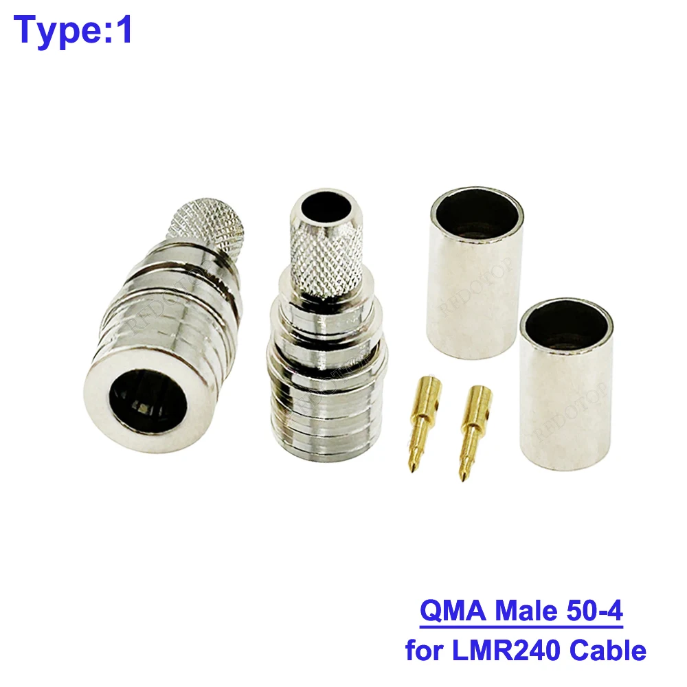 10PCS/Lot LMR-240 QMA Male Plug Wire Crimp Connector 50 Ohm 50-4 QMA Connector for LMR240 Cable Connector  Wholesales