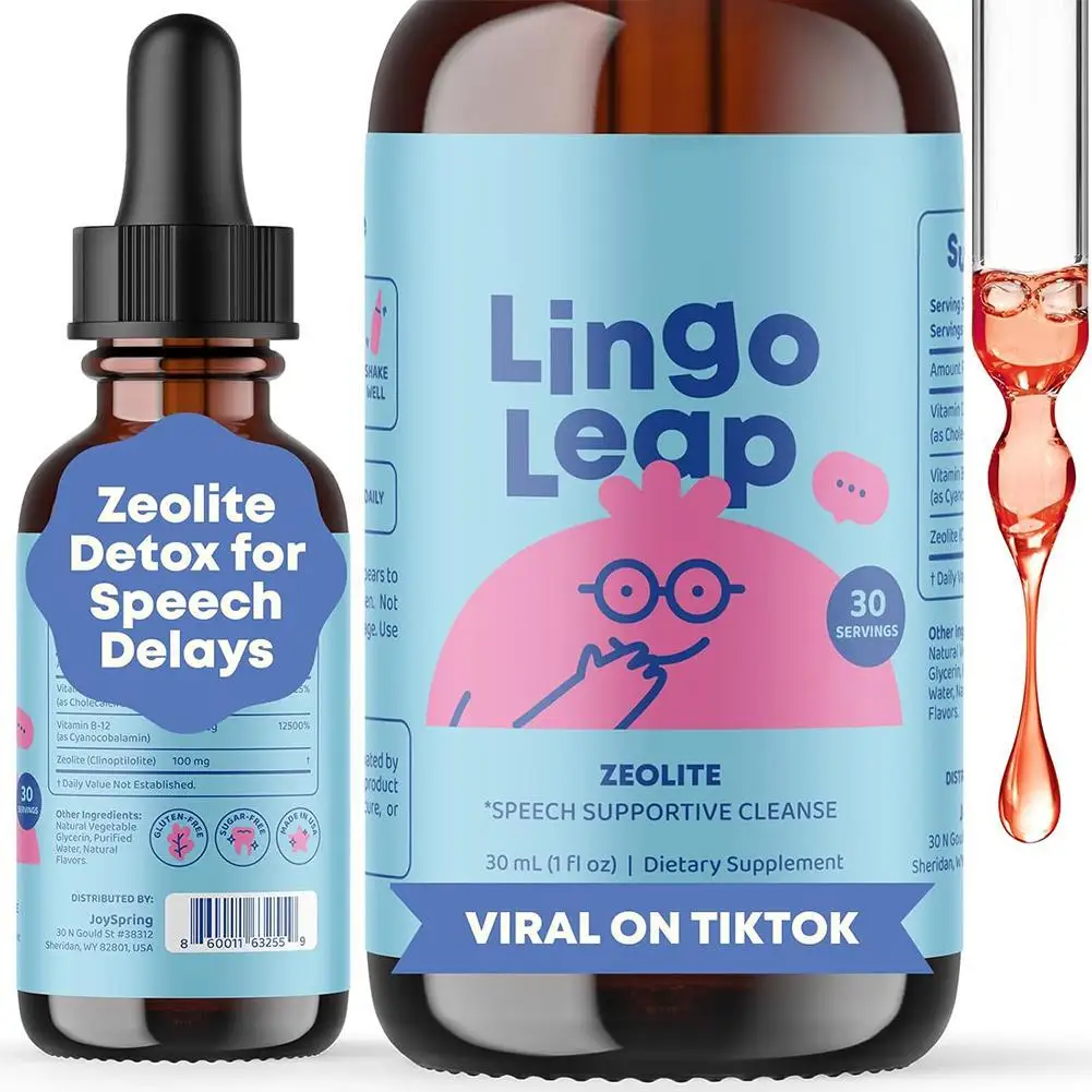 30 ml Kindergesundheitstropfen Lingo Leap Zeolite Detox für Sprachverzögerungen Nahrungsergänzungsmittel Sprachunterstützung Reinigung