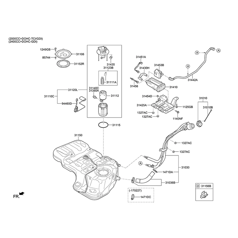 

31110-C5200 Car Fuel Pump Assembly For Kia Sorento 2.0L 2.4L 3.3L 2016-2020 31120-C6200 31110C5200-A08Q