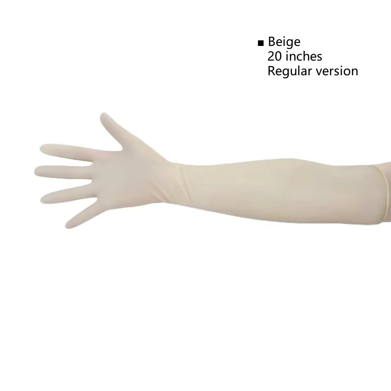 Extended 20 Inch Disposable Latex Gloves Thickened Chemical Resistant Laboratory Protective Industrial Gloves for Acid And Alkal