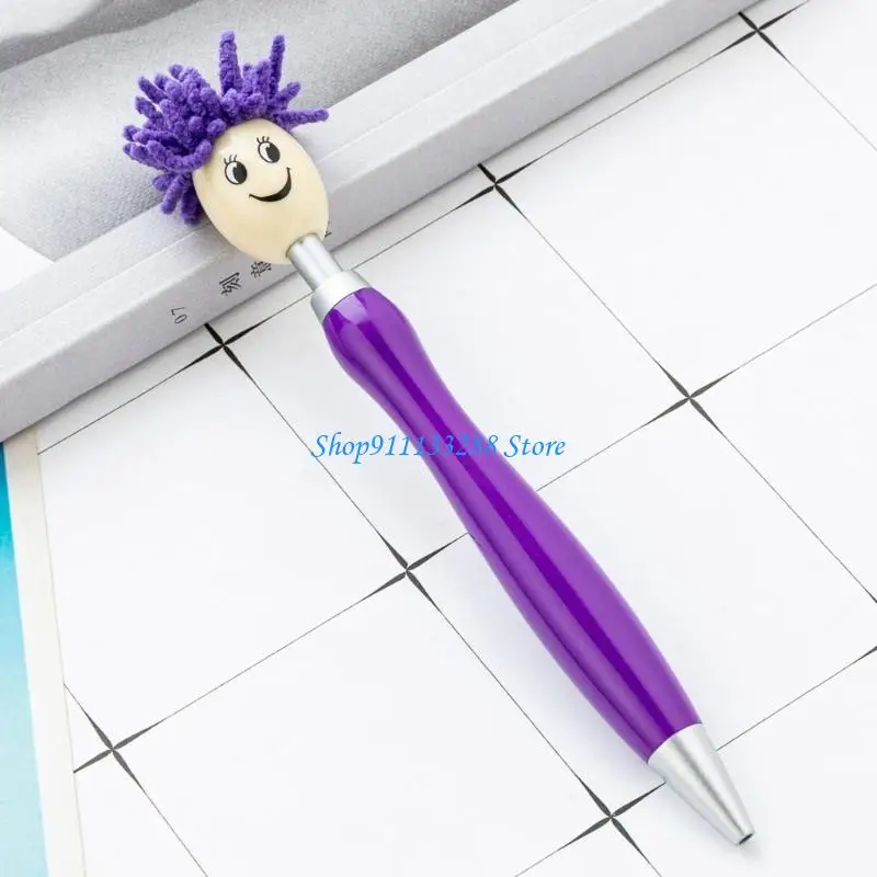 

G88D 6pcs Smooth Writing Pen Mop Head Ballpoint Pen 1.0mm Oil Pen Signing Pen