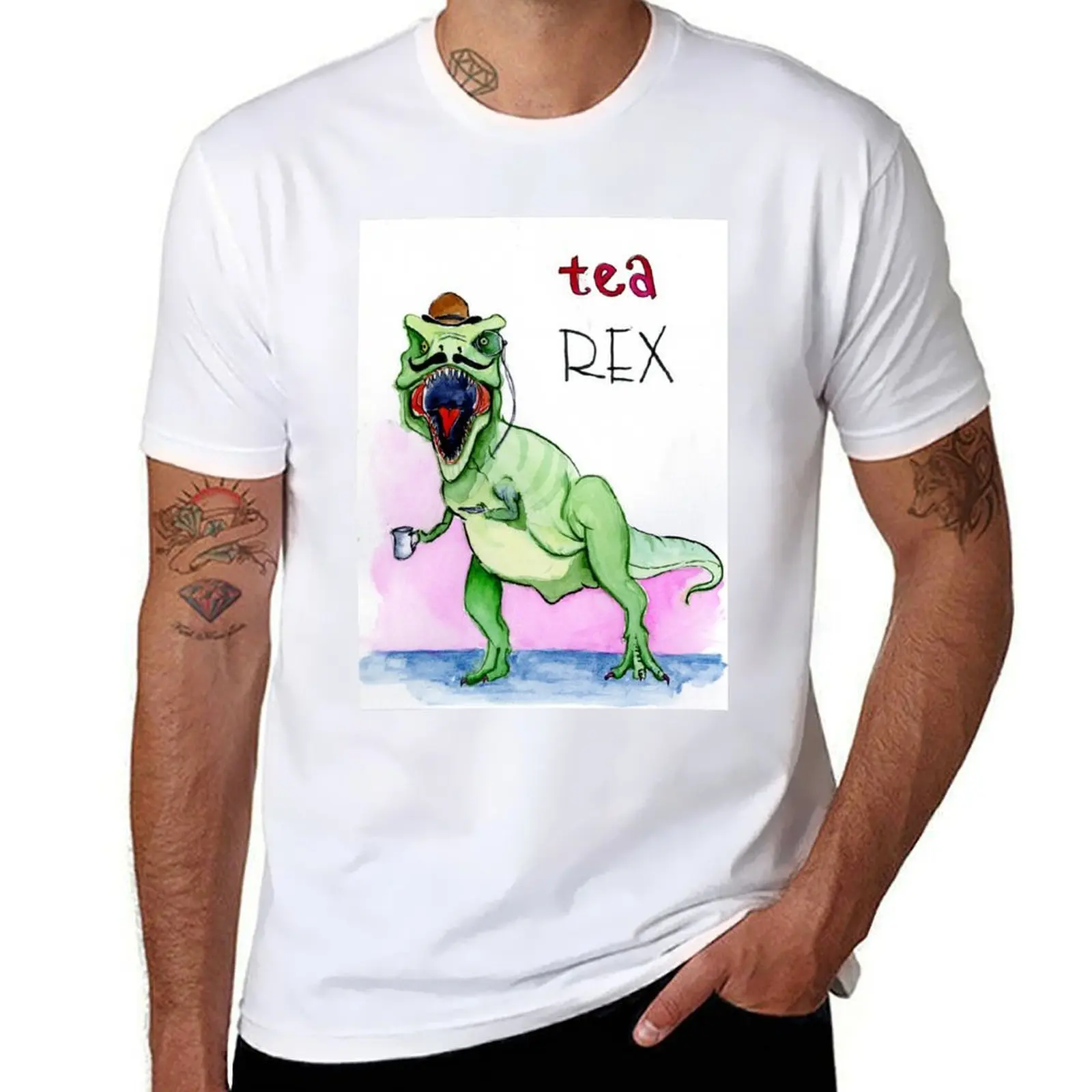 

Tea Rex T-Shirt t shirts cotton 100% t shirt man cotton T-Shirt
