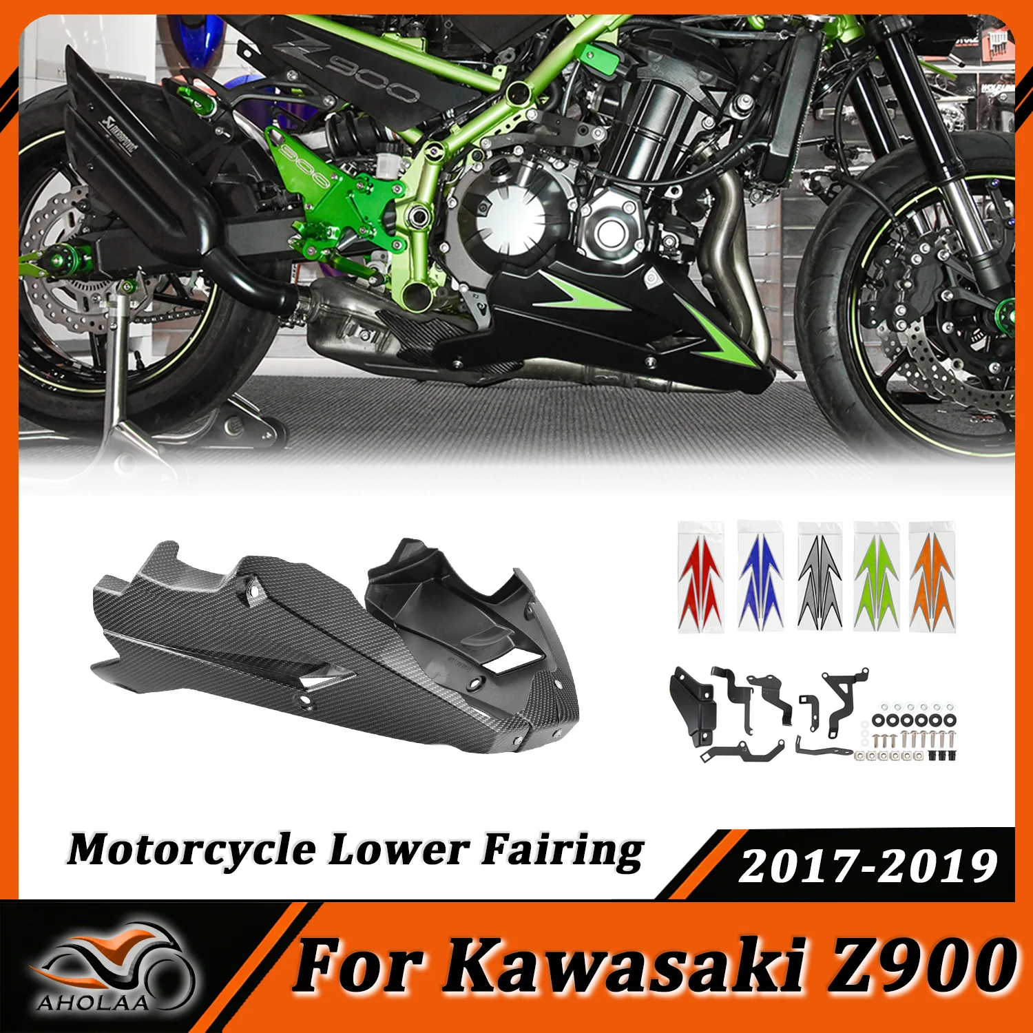 

Belly Pan Lower Engine Spoiler Fairing Cover For Kawasaki Z 900 Z900 Motorcycle Accessories Body Frame Panel 2017 2018 2019