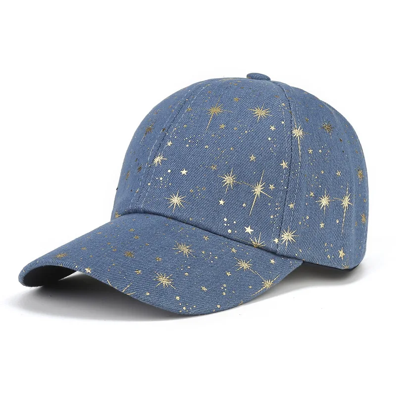 New gold-embossed hat, fashionable and versatile, duckbill cap that makes the face look smaller, gold-embossed star-striped
