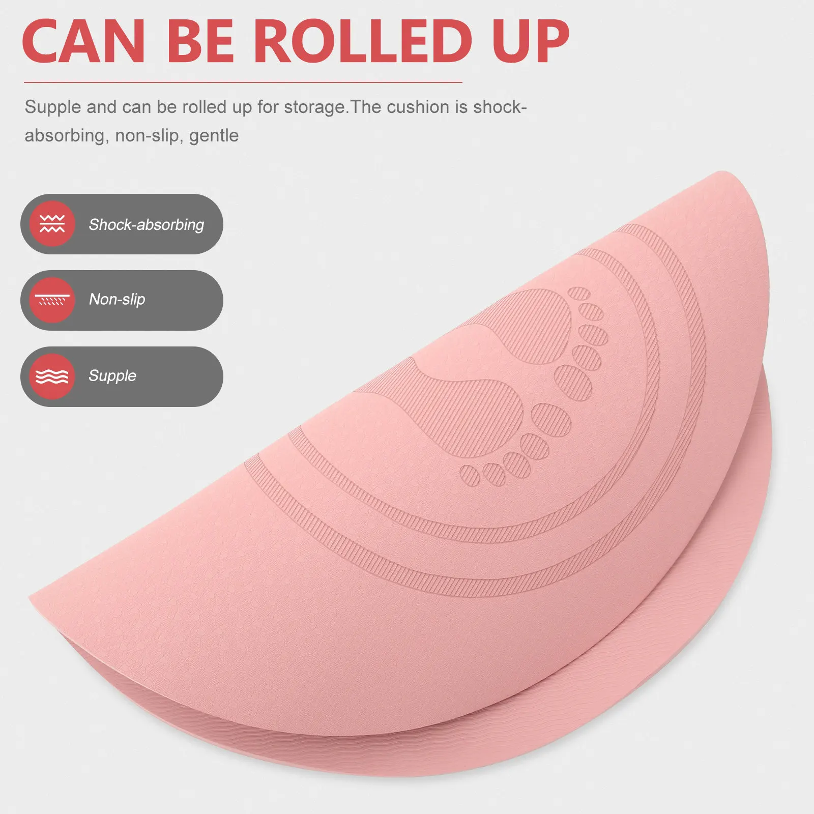 

1 шт. Противоскользящий коврик для прыжков с веревкой из TPE, ударопрочный, для йоги, пилатеса, тренировок в спортзале, фитнеса, упражнений в помещении, звукоизоляционный