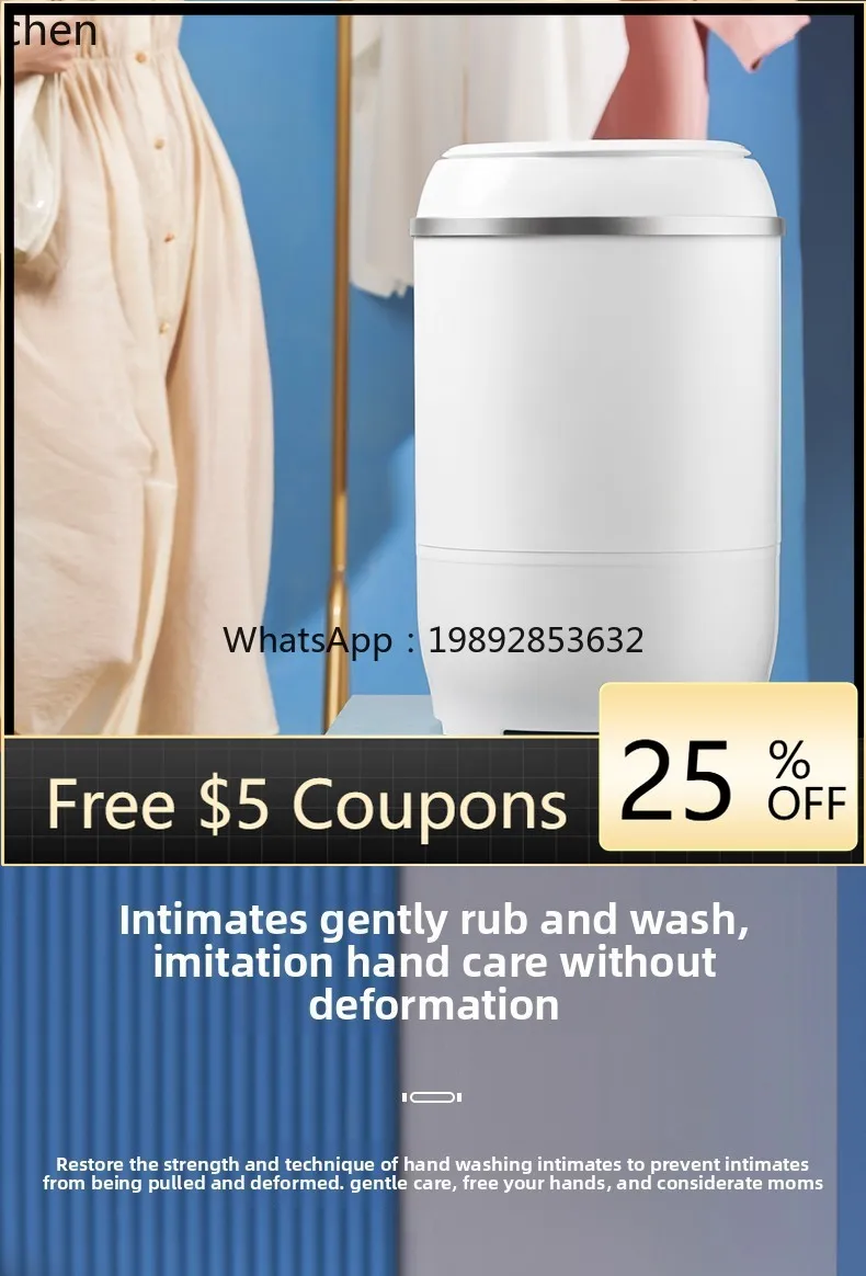 

ZZ new semi-automatic mini laundry artifact underwear disinfection cleaning machine