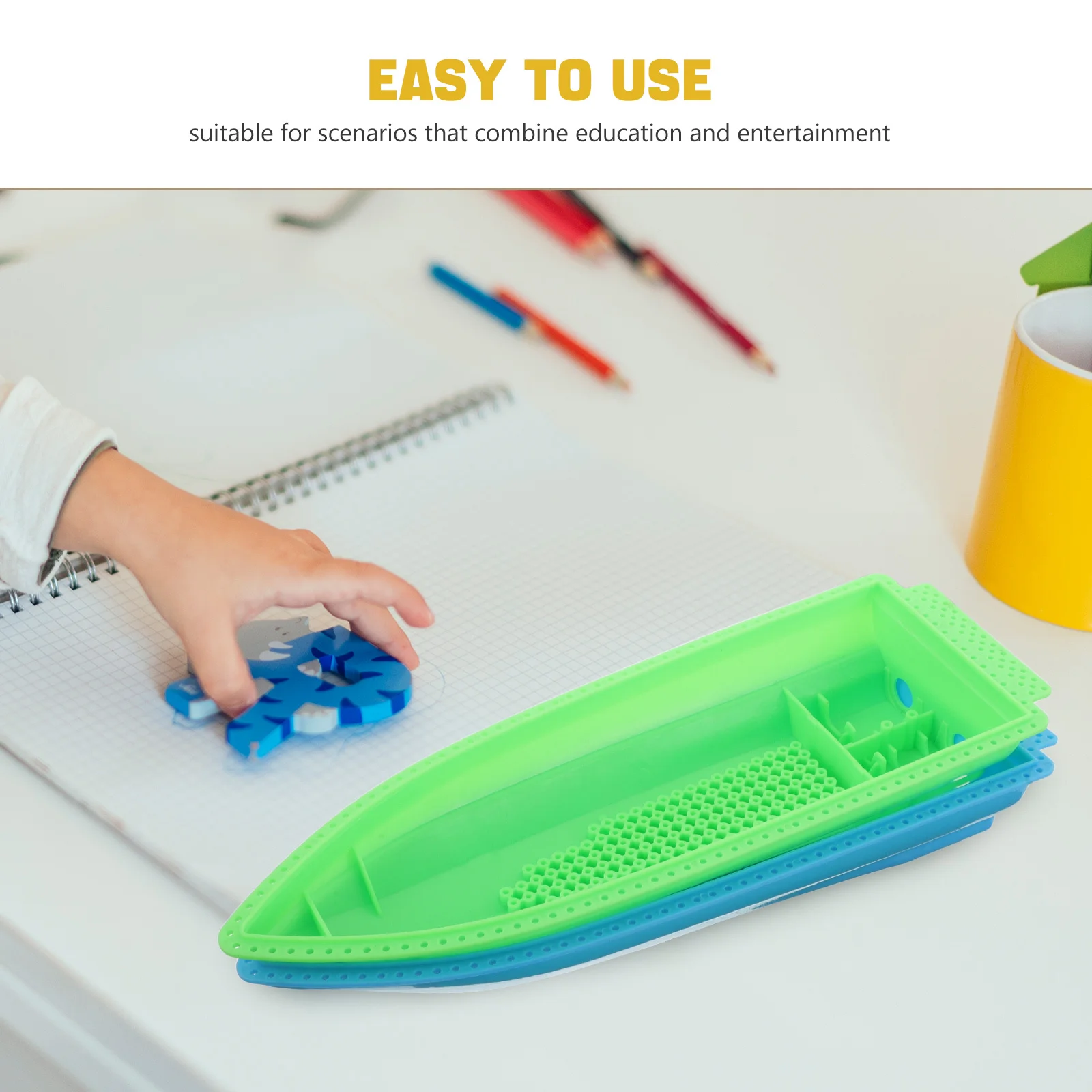 1 مجموعة 1 مجموعة Diy قارب عدة مكونات الهيكل الرئيسي الجذعية التعليمية بناء مجموعة للأطفال دائم مجداف بلاستيكي يخت-قارب صنع