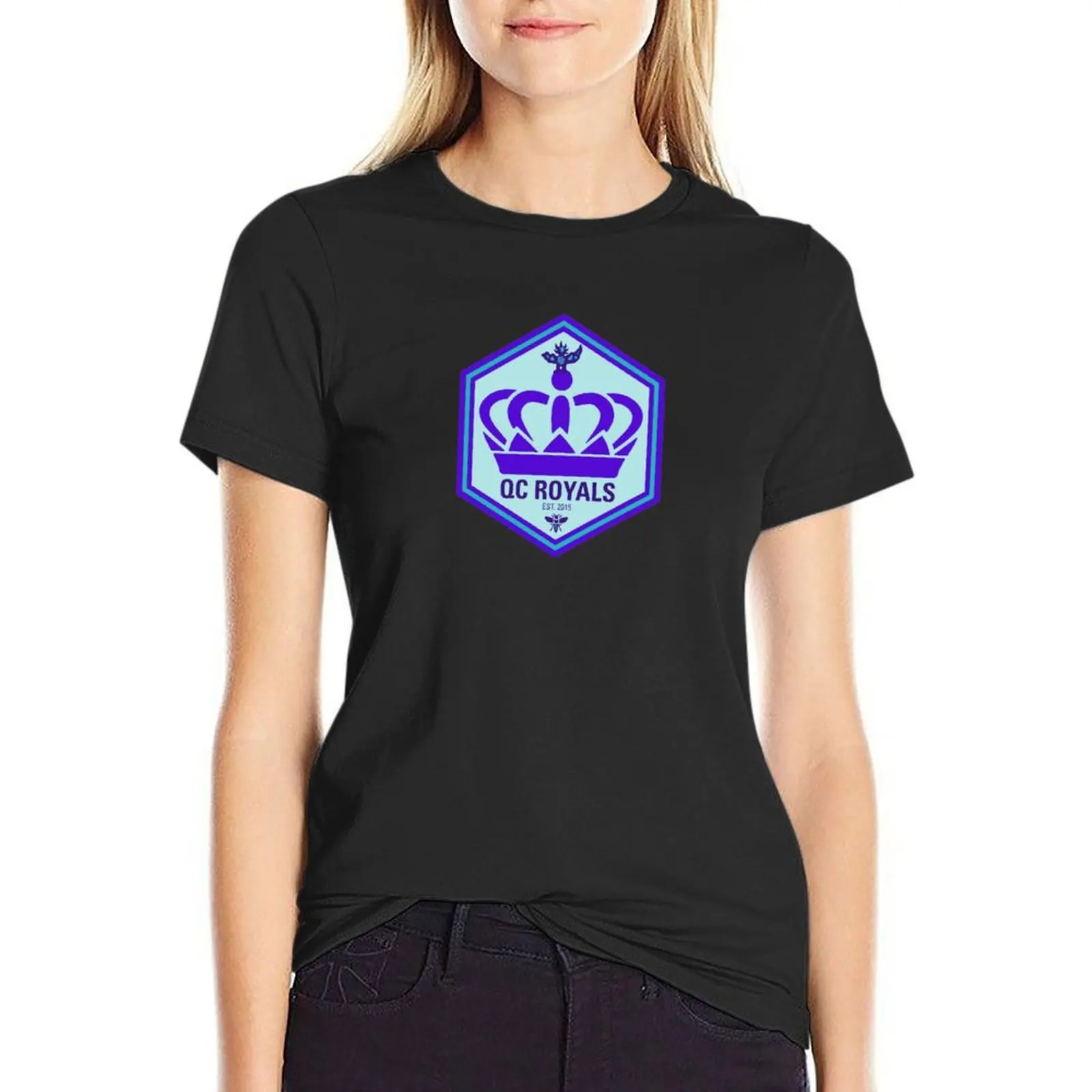 

QC Royals 2021 Logo T-Shirt Short sleeve tee Blouse t shirt Women