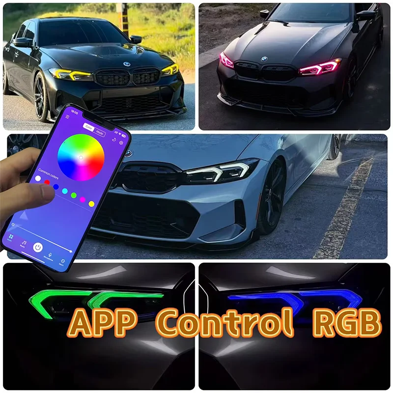 BMW 2023 2024 G20 G21 LCI M340i 330 ヘッドライト用 レッドブルーRGB