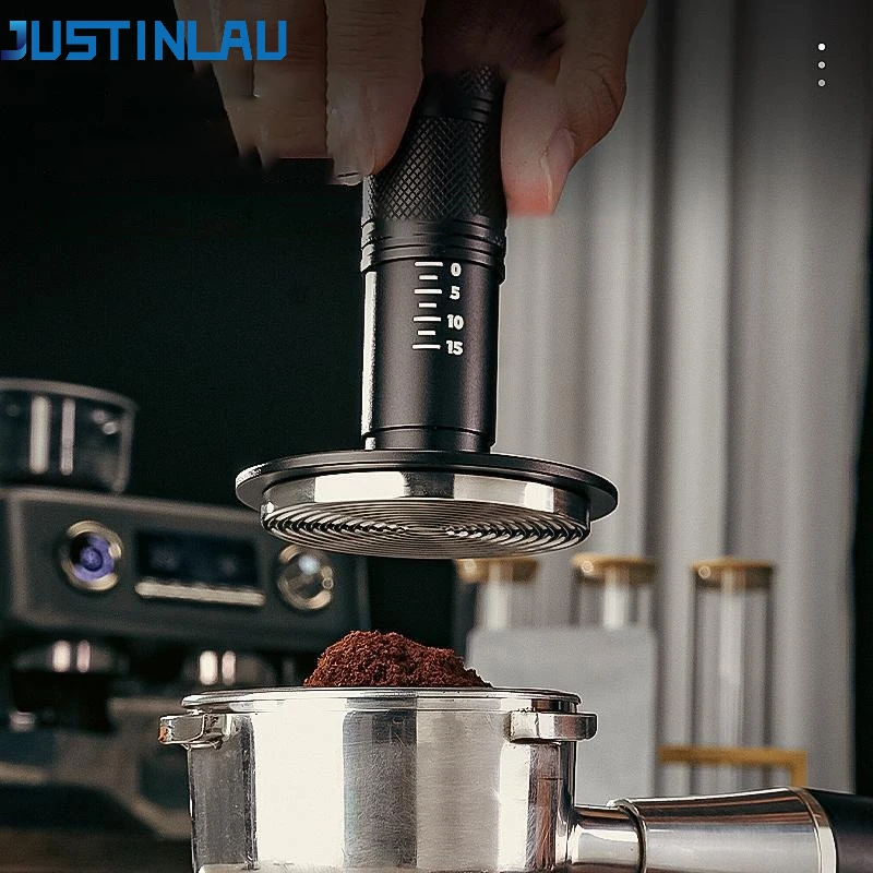 JUSTINLAU Coffee Tamper Impact 4 Spring Constant Pressure 30lb 51mm/53mm/58mm for Breville Espresso Accsesories Barista Tools