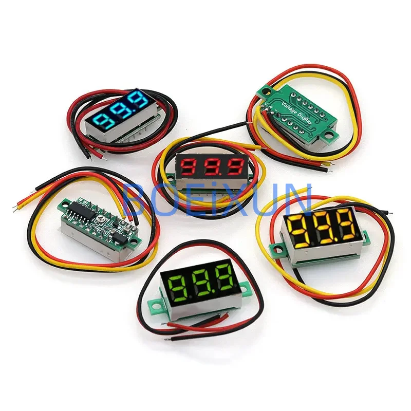 0.36 inch 0.28inch 2 wire 0-30V / 3 wire DC 0V-100V voltmeter digital meter variable precision electric quantity display element