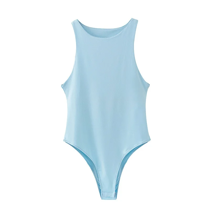 Bodysuit monocromático bodycon para mulheres, senhora chique, macacões curtos clube, feminino, casual, sexy, 4 cores, fino, verde, fino, verão, 2024