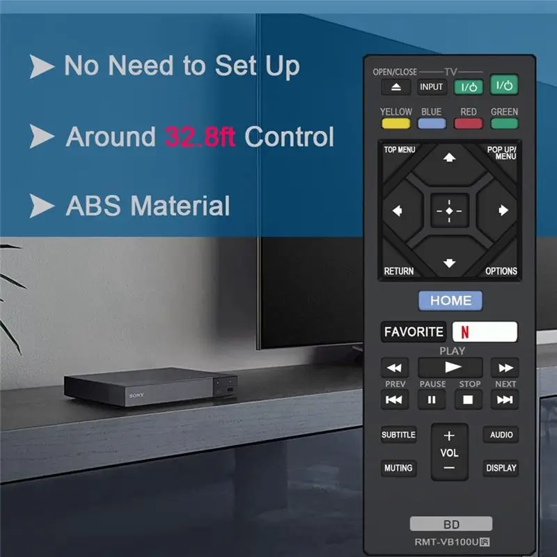 B76B RMT-VB100U Remote Control for Sony Blu-Ray Player BDP-BX350 BDP-BX550 BDP-S1500 BDP-S2500 BDP-S3500