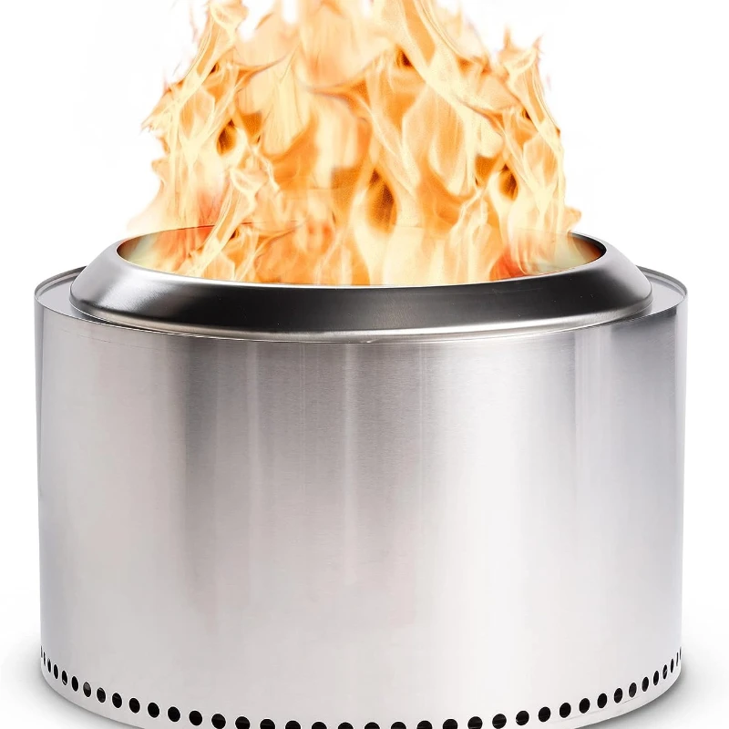 

Secondary burning smokeless courtyard camping firewood stove portable folding outdoor barbecue bonfire stove