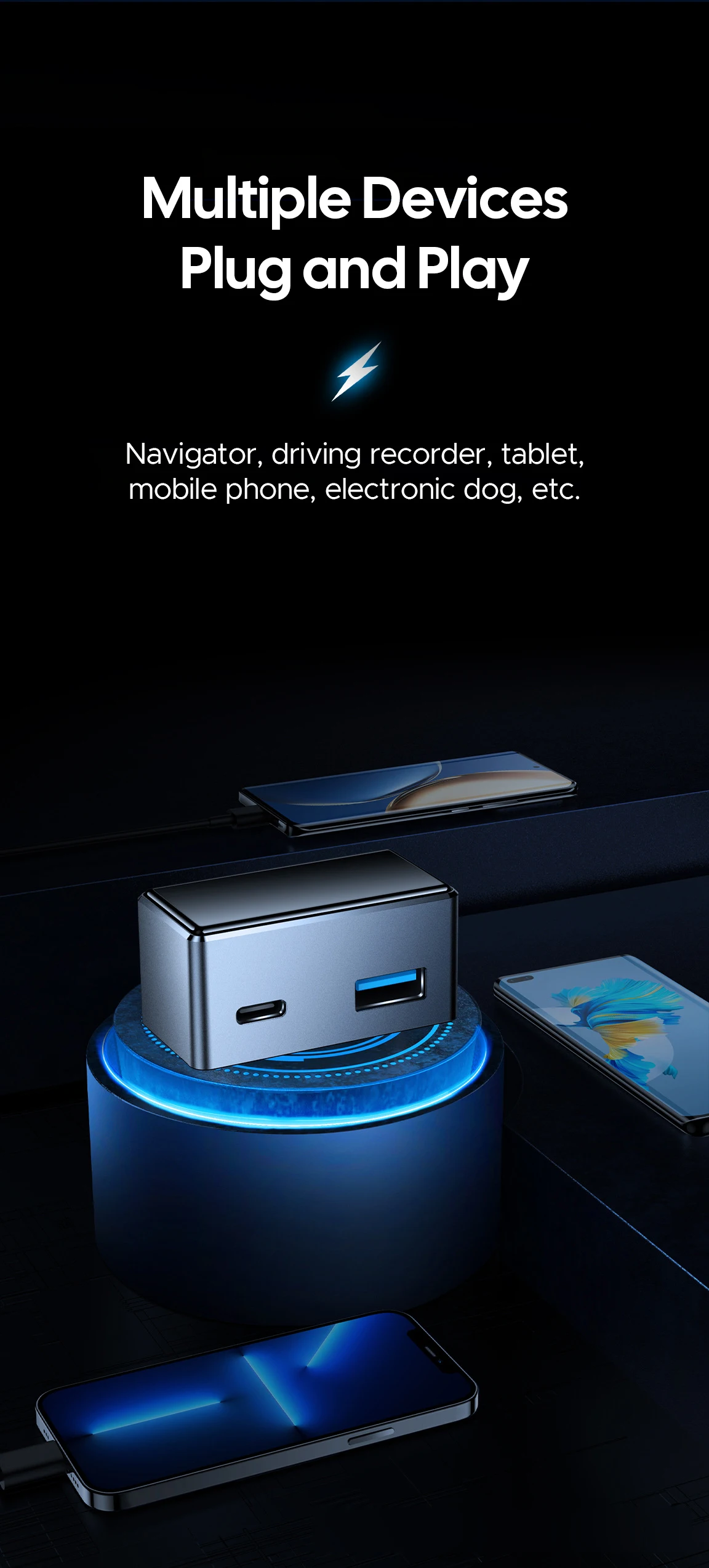 OBD-Adapter Ladeverteiler USB-C-Anschluss Ladegerät für Tesla 2026 2025 Neues Modell Y Juniper 2025+ Markteinführung – Detail 7