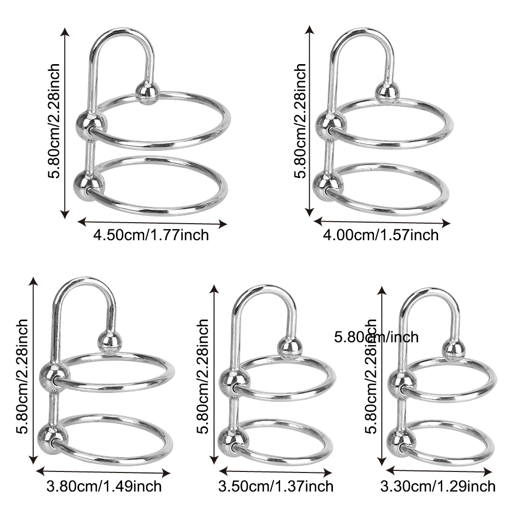 33-45mm Penis Ring Urethral Sounding Plug For Men Cock Stretcher Chastity Cage Lock Exerciser Male Masturbator Erotic Sex Toys