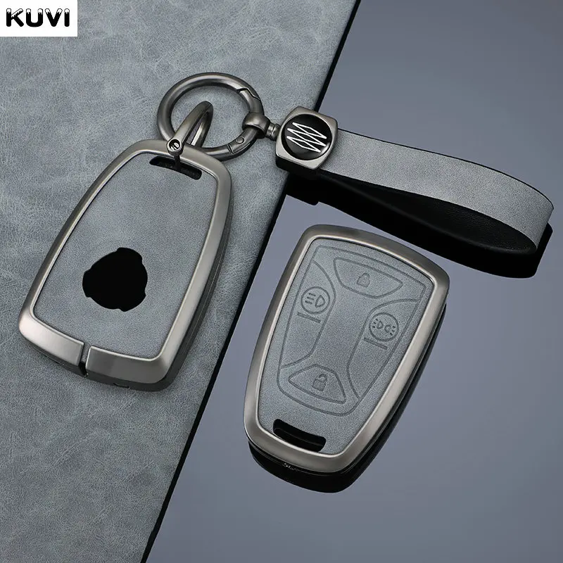 For SAAB Scania 540S GRS905 141 143 148 DC13 4X2 6X2R G P R S Series Zinc Leather Alloy Key Case Holder Cover Keychain Shell