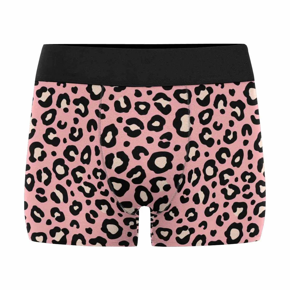 

Мужские трусы-боксеры с розовым леопардовым принтом, нижнее белье для мужчин, подарок для парня, мужа, на день рождения и День святого Валентина