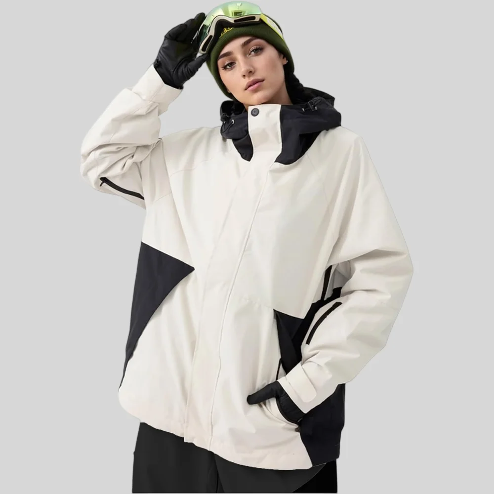 

GSOU SNOW 2025 Большие размеры Куртка для сноуборда Зимняя лыжная спортивная водонепроницаемая куртка Мужская свободная толстовка с капюшоном Женская теплая ветрозащитная зимняя куртка