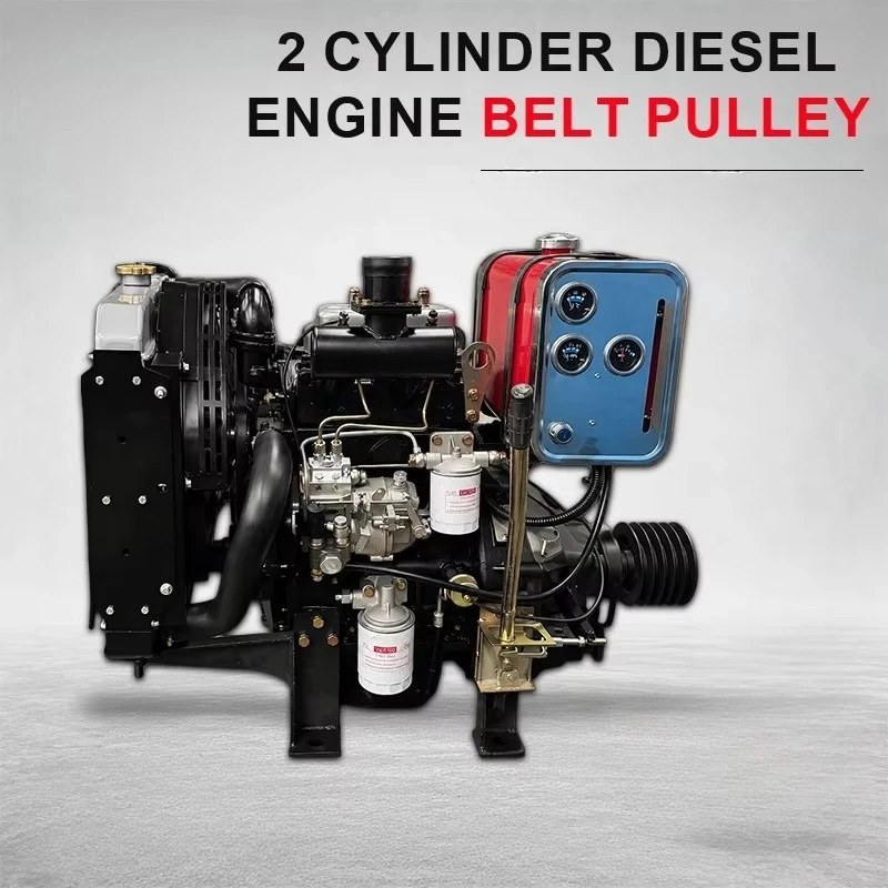 For ZH2110P 2.22L 26KW 2400rpm 2 Cylinder Naturally Aspirated Direct Injection Diesel Engine with Pulley Clutch for Stationary P