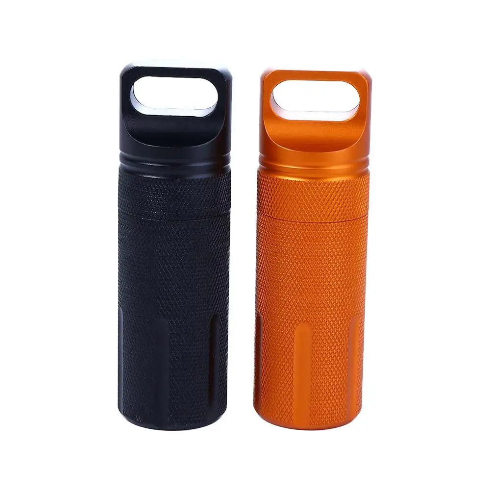 Porte-clés de capsule de bouteille sèche portable de voyage, conteneur de survie d'urgence, boîte à pilules, bidon précieux de premiers soins, joint