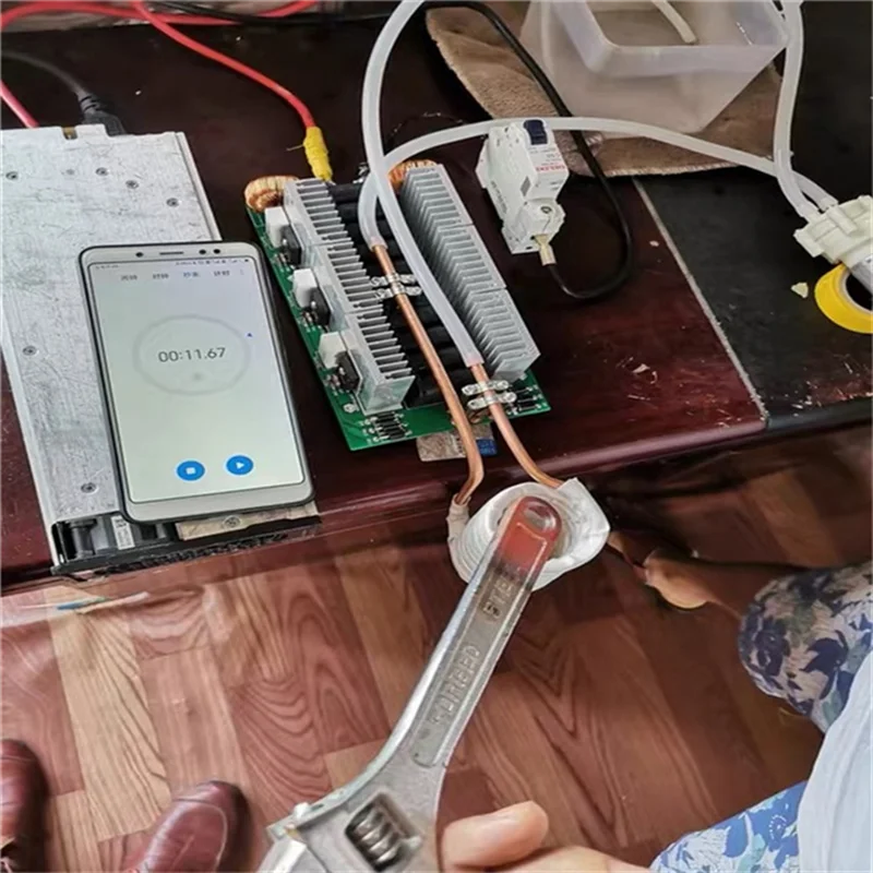 

TTKK-High Frequency Tapless Induction Heating Machine Quenching Module 3000W 50A DIY Kit For Frequency Oven Applications