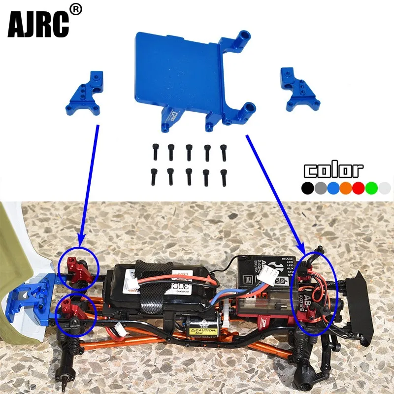 

Axial-1/24 4wd Scx24 Deadbolt-axi90081 Wrangler Jlu-КПР-axi00002 алюминиевый сплав передний и задний амортизатор крепление Axi31614