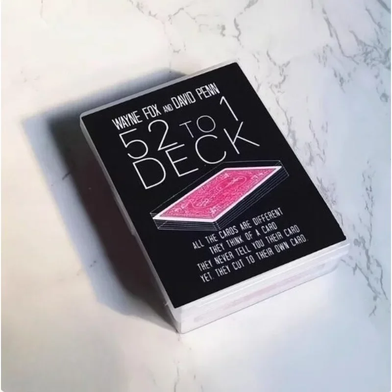 The 52 to 1 Deck  by Wayne Fox and David Penn Card Magic Tricks Props Illusions Fun Close up Gimmicks