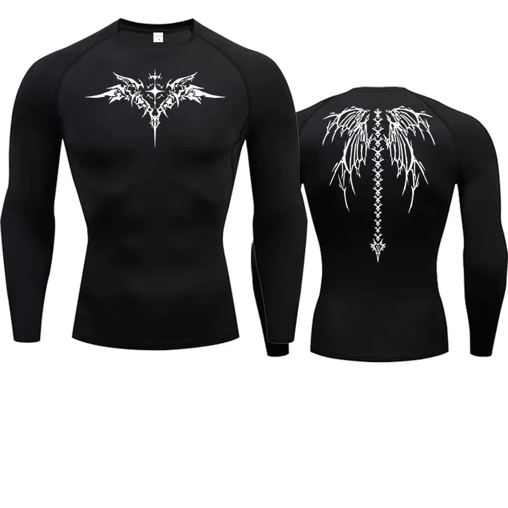 Men's Compression Long Sleeve T Shirt Men Sport Shirt Quick Dry Bodybuilding Running and Training Shirt Breathable Comfy Tees