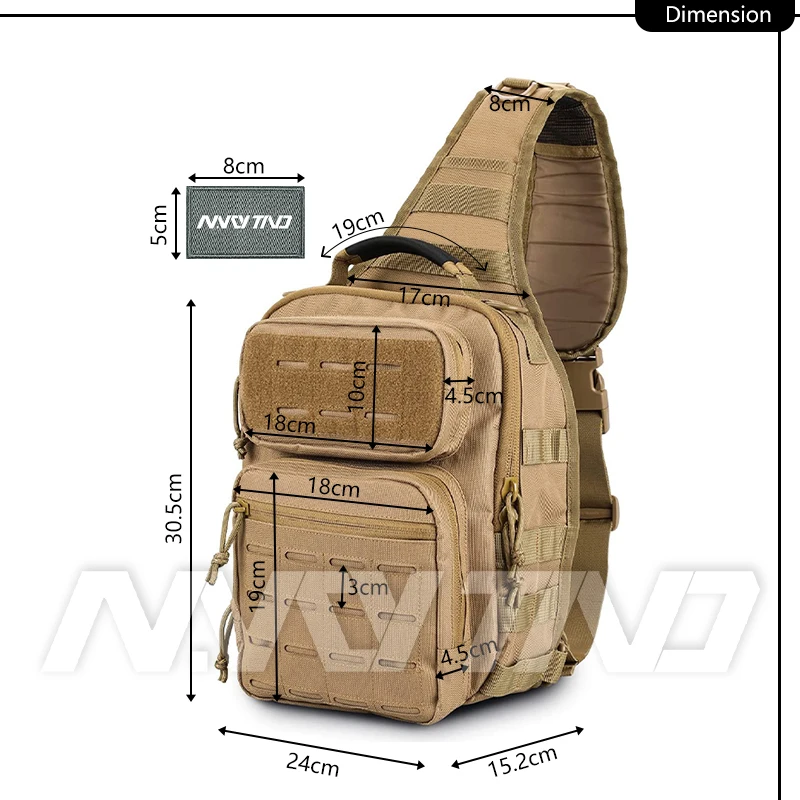 Tac Shoulder Bag  Range Bag Rover Sling Pack for Hunting Accessories EDC Handbag Molle System City Walk Fit 9