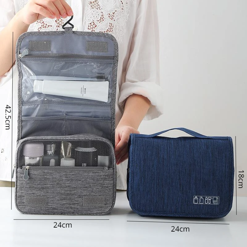Travel Waterproof Cationic Hook Toiletry Bag Home Bathroom Makeup Product Storage Hanging Bag Beauty Organizing Bag