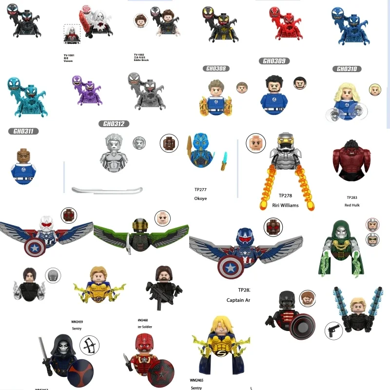 

lego minifigures Building Blocks Hero Anime Bricks Dolls Toy Figures Assemble Blocks Children Gifts Venom G0141 wm6151 TP1035