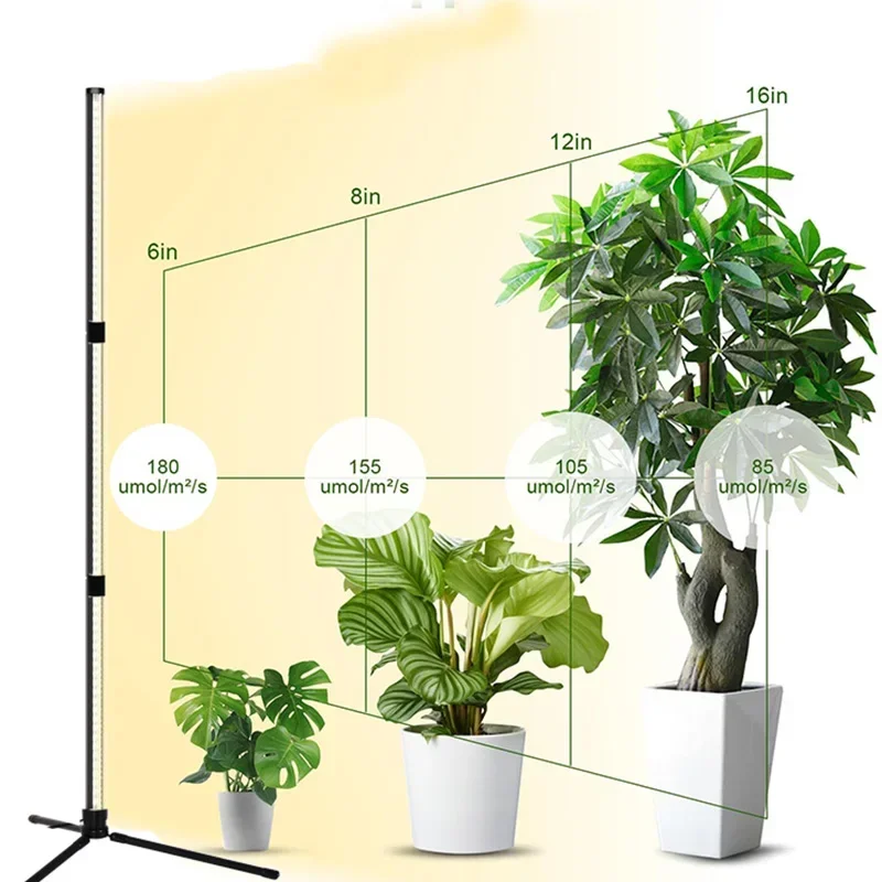 LED Grow Light Voll spektrum Pflanzen wachstums lampe für Zimmer pflanzen höhen verstellbar dimmbar 50 "großes Pflanzen licht mit Timer