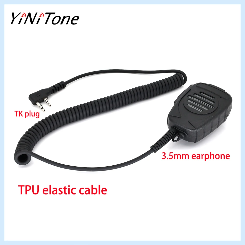 YiNiTone SP-1 موصل مكبر الصوت عالي التحمل K-Pin 360 °   مشبك حزام دوار لـ Baofeng BF-888S، UV-5R، Quansheng UV-K58