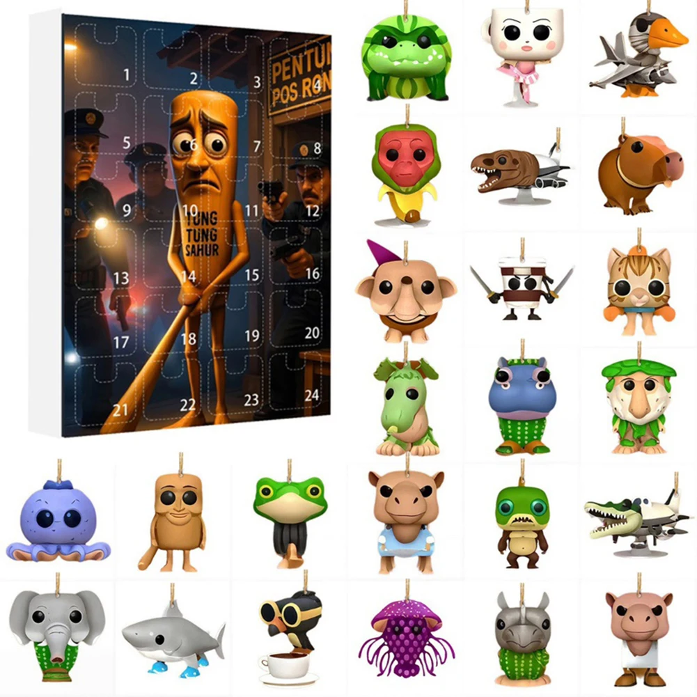 

Tung Tung Sahur Слепая коробка Guess Bag Mystery Box Toy Забавная кукла Игрушка в подарок 24 шт. Слепая коробка Shan Hai Jing Креативная абстрактная игрушка