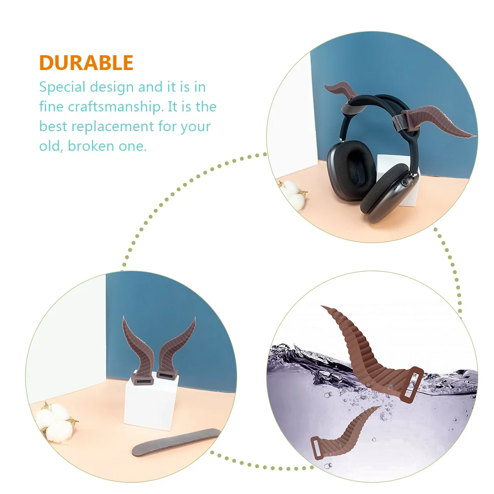 

Headphone Accessories Headset Horns Decoration Demon Hair Attachment Attachments Accessory Silica Gel for Attachable Child