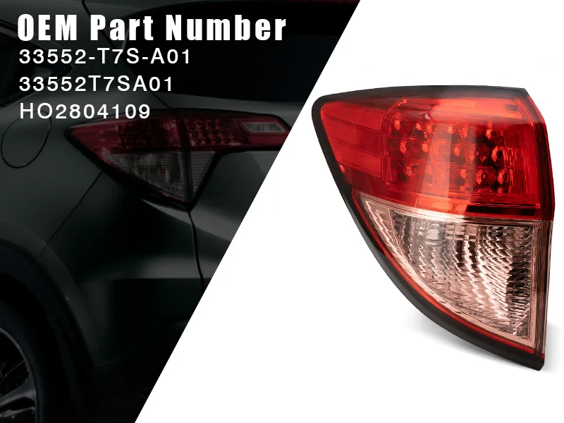 Car Taillight Left Right For Honda HR-V US Version 2016-2018 33552-T7S-A01 33552T7SA01 HO2804109 33502-T7S-A01 33502T7SA01