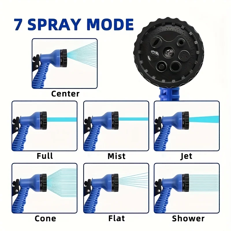 1 high-pressure water gun with adjustable nozzle, a multi-functional gardening tool featuring lightweight design, non-slip handl