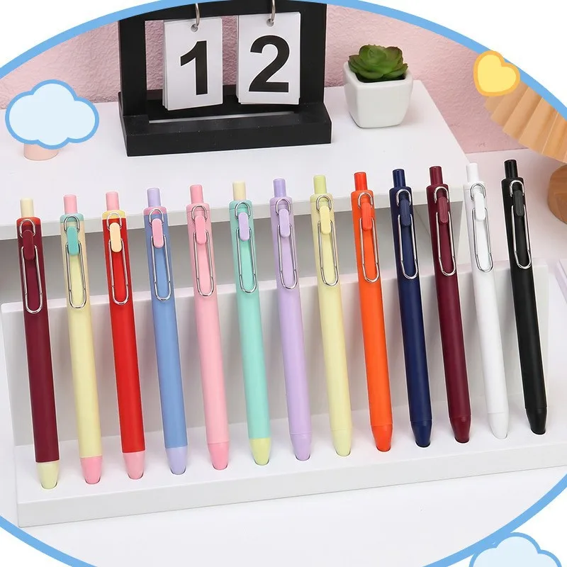 3pcs Neutral Pen High-value Morandi Stationery Set Press The Black Pen To Write Smooth and Quick-drying Office Signature Pen