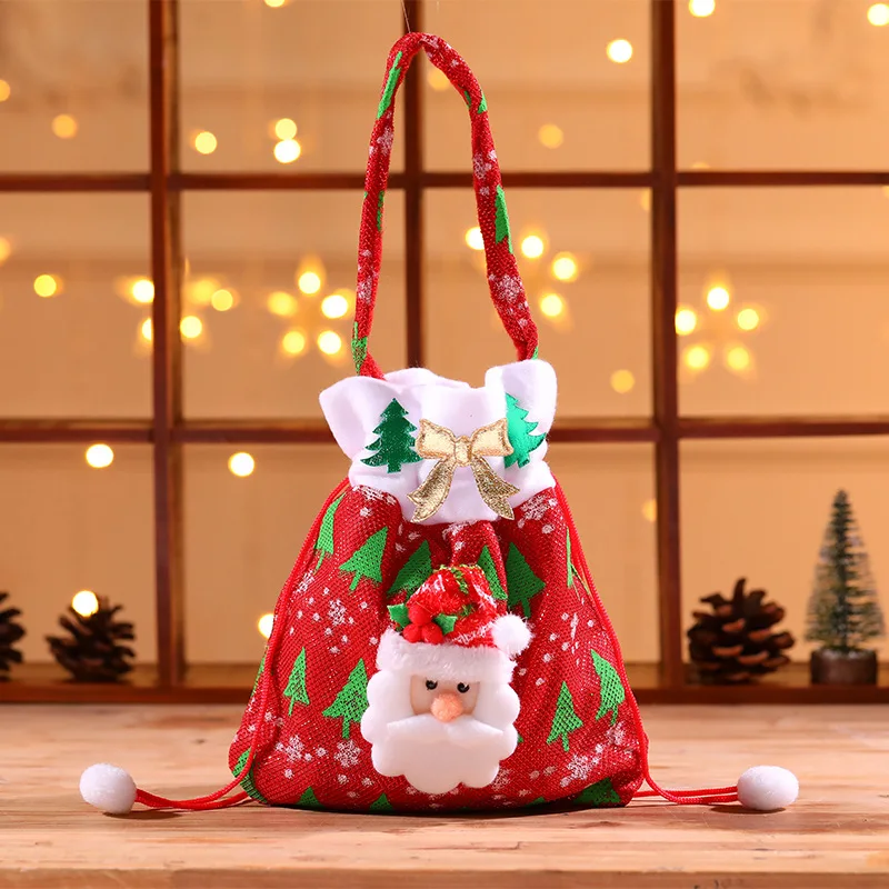 20x24cm New Christmas Socks Creative Santa Claus Snowman Elk Gift Bag Candy Bag Christmas Jewelry Decoration