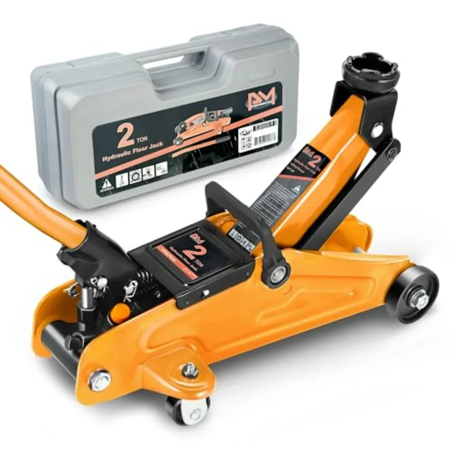 

Low Profile Hydraulic Trolley Service/Floor Jack 2 Ton 4000 lbs Ccity Lifting Range 5.1-13 Orange PM-TOL-FJ20-OG