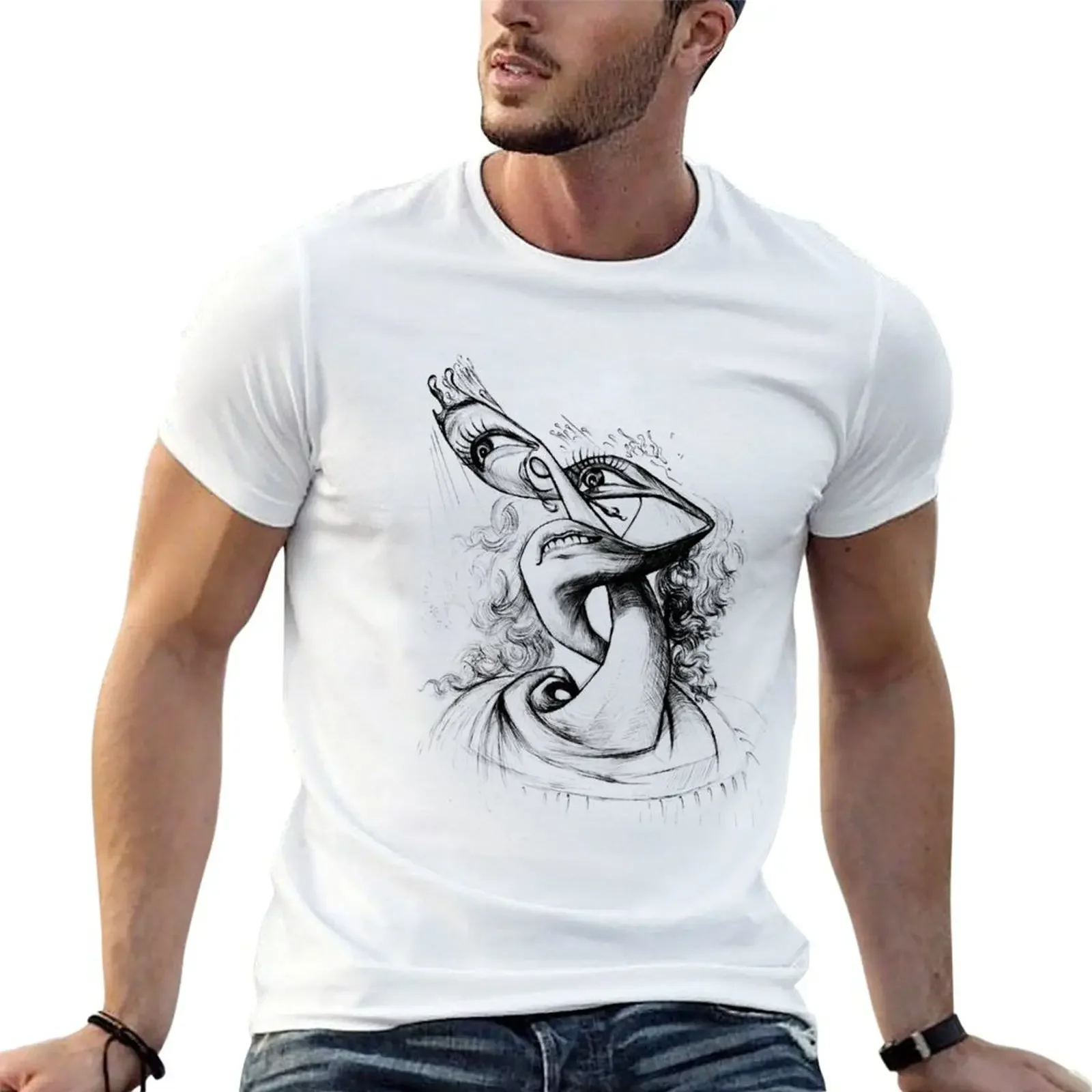 Salvador Dali, Two Gala Heads, 1954 (Extract) T-Shirt baggy shirts anime tshirt man clothes mens t shirts