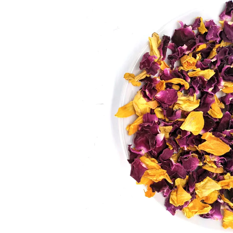 Natural Dried Flower Rose Mixed Petals Confetti, Biodegradable DIY Decoration, Handmade Party and Incense Burner, Wax Sealing